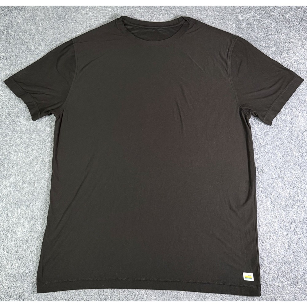 Vuori Strato Tech Tee Mens Small Black V126 Performance T-Shirt Active Gym EUC